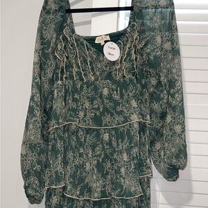 Sundance Green Floral Dress